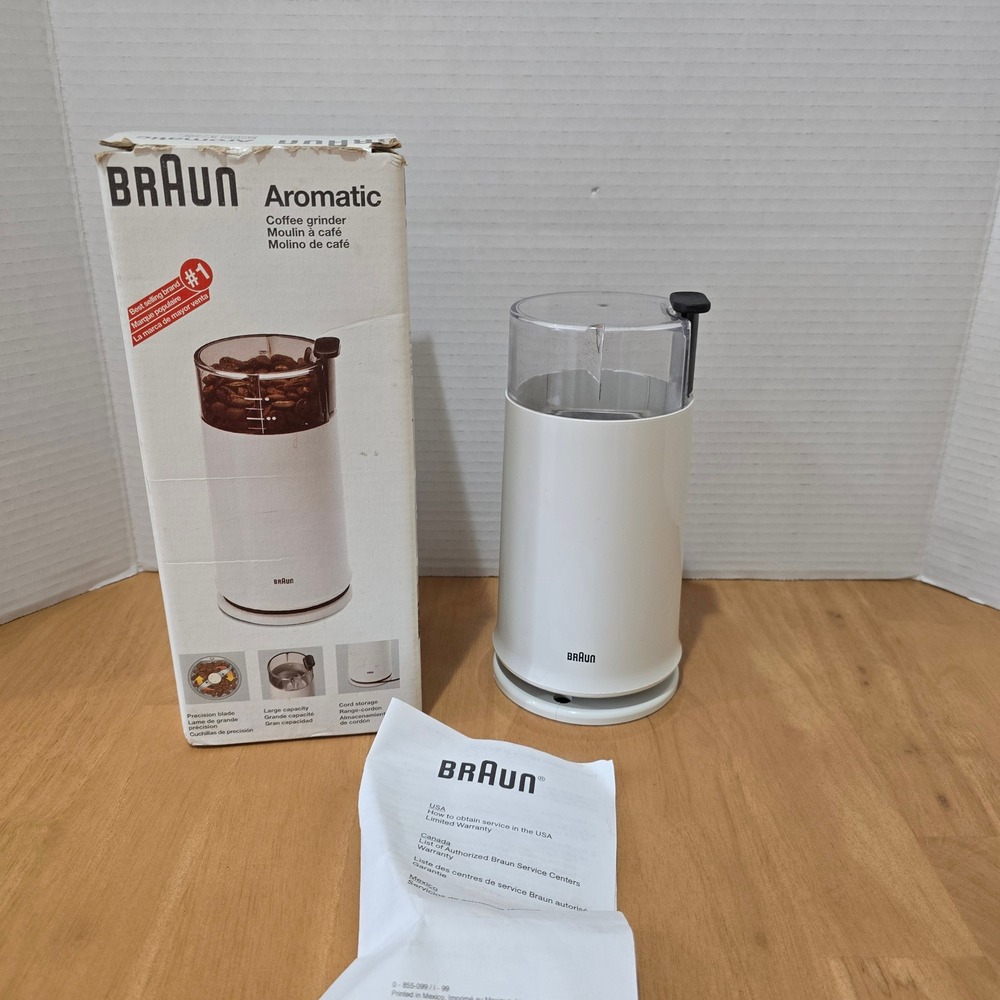 Braun Aromatic Coffee Grinder Unisex OS White Excellent KSM 2 150W Blade Grinder - Picture 1 of 9